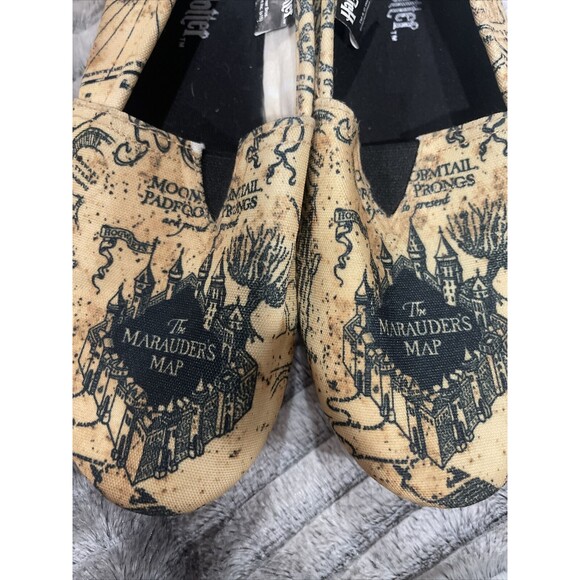 Harry Potter Shoes Bioworld Marauders Map Womans Size M - Picture 2 of 9